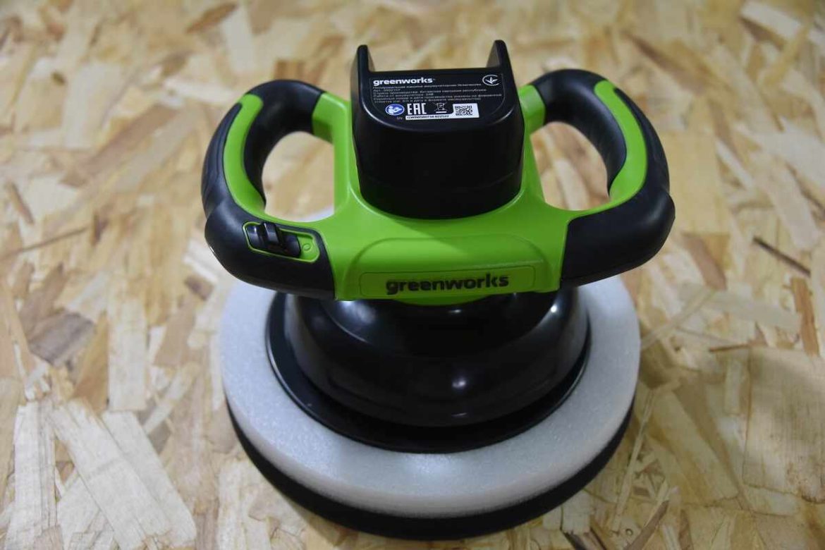 аккумуляторная полировальная машина Greenworks G24BU10